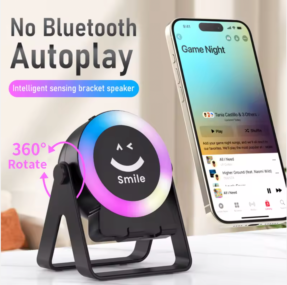 ZF18 Wireless Speakers Phone Stand 5W LED RGB Lights Sound Speaker